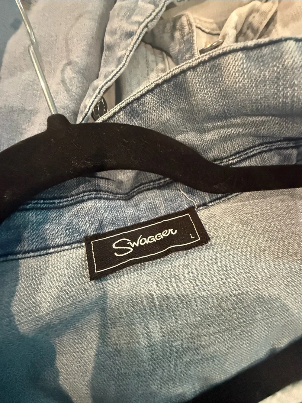 Free People Light Blue Denim Jean Jacket - Picture 3 of 3